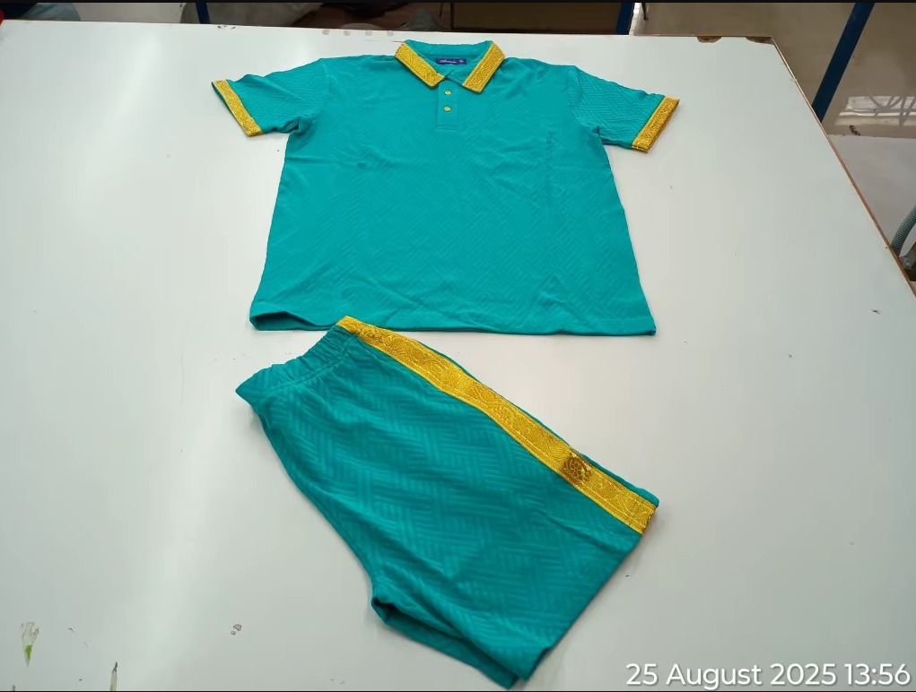 Jacquard Polo & Shorts Set